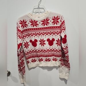 H&M Festive Red And White Disney  Sweater Kids Size 20